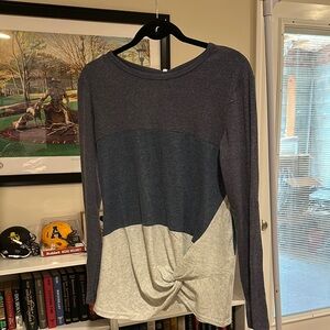 Colorblock Long Sleeve Women's Top